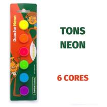 Tinta Guache Escolar Kit c/ 6 Cores BásicasTradicionais, Neon ou Metálicas Leo&Leo Á Escolher