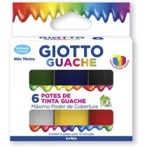 Tinta Guache Giotto c/ 6 Cores 15ml Máxima Cobertura