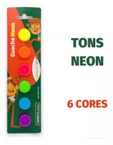 Tinta Guache Neon Leo&Leo com 6 Cores 3,8ml - Leonora