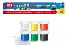 Tinta Guache Pote 15ml Caixa 6 Cores Tons Clássicos - Tris