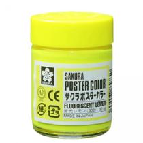 Tinta Guache Sakura Poster Color Profissional 30 ml Limão Fluorescente 302