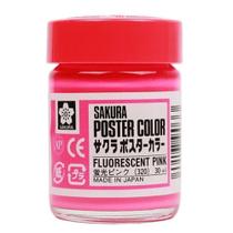 Tinta Guache Sakura Poster Color Profissional 30 ml Rosa Fluor 320