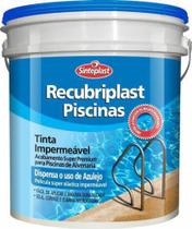 Tinta Impermeabilizante Para Piscina Cor Azul 3,6 Lts - Recubriplast
