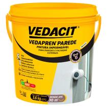 Tinta Impermeabilizante Parede Branco Vedapren 3,6l Vedacit Tinta Impermeabilizante Parede Branco Vedapren 3,6l Vedacit