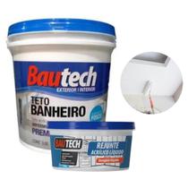 Tinta Impermeabilizante Teto Banheiro + Rejunte Acrílico 700g Branco Bautech
