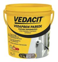 Tinta Impermeabilizante Vedapren Parede Branco Externo 3,6kg - Vedacit