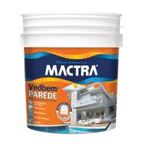 Tinta Impermeabilizante Vedbem Parede Mactra 18 kg Branca - Tinta Impermeável Emborrachada Para Parede Externa, Hidrorepelente com Boa Cobertura