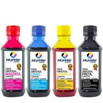 Tinta InkPrinter Universal para Recarga de Cartucho HP, Lexmark, Canon, Brother (4x250ml)