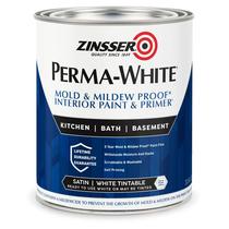 Tinta interior Zinsser 1 qt de cetim branco à base de água