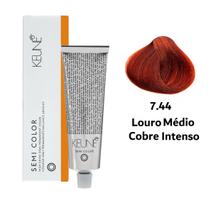 Tinta Keune Semi Color 7.44 Louro Médio Cobre Intenso 60ml