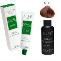 Tinta Keune So Pure 6.35 Louro EscChoc+OxCreamDev6%20Vol