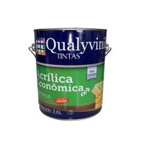 Tinta Látex Acrílico Econômico Qualyvinil De 3.6L Fácil Aplicação Alta Cobertura