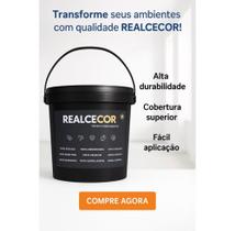 Tinta látex econômica Acrílica REALCECOR Sem Cheiro Branca 18KG
