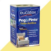 Tinta latex eucatex peg pinte acrilico amarelo canario 18l Tinta latex eucatex peg pinte acrilico amarelo canario 18l