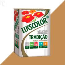 Tinta latex lukscolor tradicao acrilico fosco 18l amarelo terra