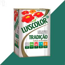 Tinta latex lukscolor tradicao acrilico fosco 18l verde
