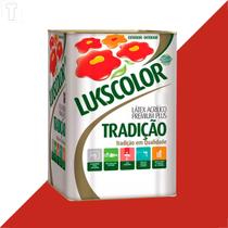 Tinta latex lukscolor tradicao acrilico fosco 18l vermelho Tinta latex lukscolor tradicao acrilico fosco 18l vermelho