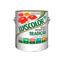 Tinta latex lukscolor tradicao acrilico fosco 3600ml branco