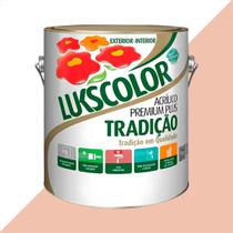 Tinta latex lukscolor tradicao acrilico fosco 3600ml pessego