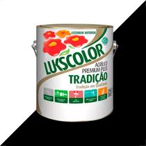 Tinta latex lukscolor tradicao acrilico fosco 3600ml preto