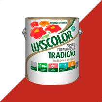Tinta latex lukscolor tradicao acrilico fosco 3600ml vermelho