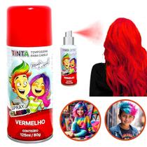 Tinta Lavável Vermelho Infantil Adulto Festa Cabelo Maluco
