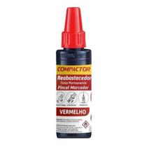 Tinta marcador permanente vermelho 30ML compactor Tinta marcador permanente vermelho 30ML compactor