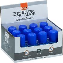Tinta Marcador Quadro Branco 20ML Azul Caixa com 12 Unidades