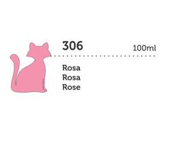 Tinta Mega PVA Metalica Rosa 100ml Gato Preto