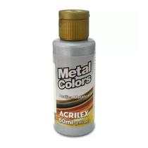 Tinta Metal Colors 60ml Alumínio Ref 599 Acrilex