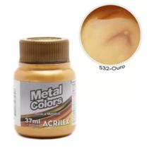 Tinta Metal Colors Acrilex 37ml Acírilica Metalica + Nota Fiscal