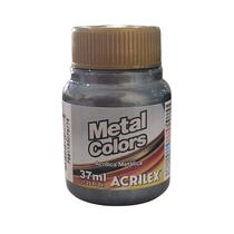 Tinta metal colors acrilex preto 37ml