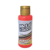 Tinta Metal Colors Acrílica 60ML Vermelho 555 Acrilex