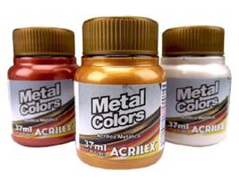 Tinta Metal Colors Acrílica Metálica 37ml - Acrilex 532 - Ouro