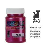 Tinta Metal Mastic Mega 75ml Artesanato Gato Preto Magenta