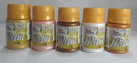 Tinta Metal PVA 37ml 05 unidades True Colors