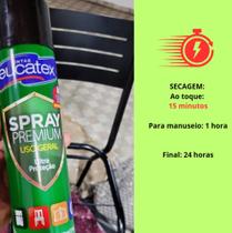 Tinta Multiuso Spray P/pintar Metal Mdf Plastico Ferro Moveis Preto Brilhante