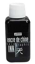 Tinta Nanquim Profissional Preta Pébéo 250ml