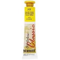 Tinta óleo Acrilex amarelo limão 323 20ml