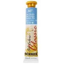 Tinta óleo Acrilex azul cerúleo 347 20ml