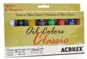 Tinta Óleo Cores Clássicas Com 8 Acrilex
