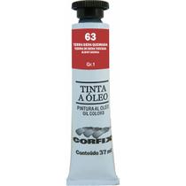 Tinta Óleo Corfix 37ml Cor Terra Siena Queimada 63 Gr. 1