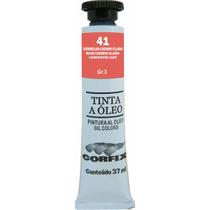 Tinta Óleo Corfix 37ml Cor Vermelho Cádmio Claro 41 Gr. 3