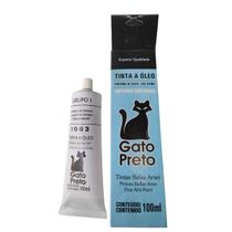Tinta Óleo Gato Preto 100ml Branco Titânio Para Tela E Painel Ótima Tinta Óleo Gato Preto 100ml Branco Titânio Para Tela E Painel Ótima