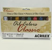 Tinta Óleo Oil Colors Classic Acrilex- Estojo c8 un 20g cada