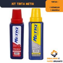 Tinta P/cartaz Da Metiq Alcolor 500ml 1 Vermelha + 1 Amar.