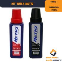 Tinta P/cartaz Da Metiq Alcolor 500ml 1 Vermelha + 1 Preta