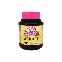 Tinta Para Artesanato PVA Acrilex 100ml 520 Preto