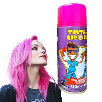 Tinta para Cabelos Spray da Alegria 150 ml + Giz Colorido Tintura Temporária 6 Cores Sortidas = 7 Produtos