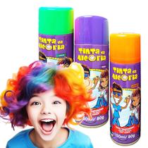 Tinta para Cabelos Spray da Alegria Tintura Temporária 150 ml Festa Carnaval Cabelo Maluco: Kit com 3 Latas Sortidas